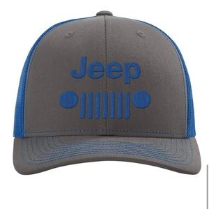 Blue jeep grill hat